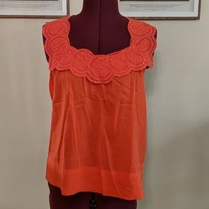Orange J. Crew Blouse